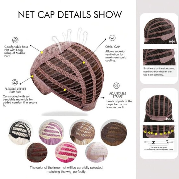 24 Inch Ombre Brown Rooted & Blonde highlights Wavy Hair with bangs Lon… - Picture 5 of 11